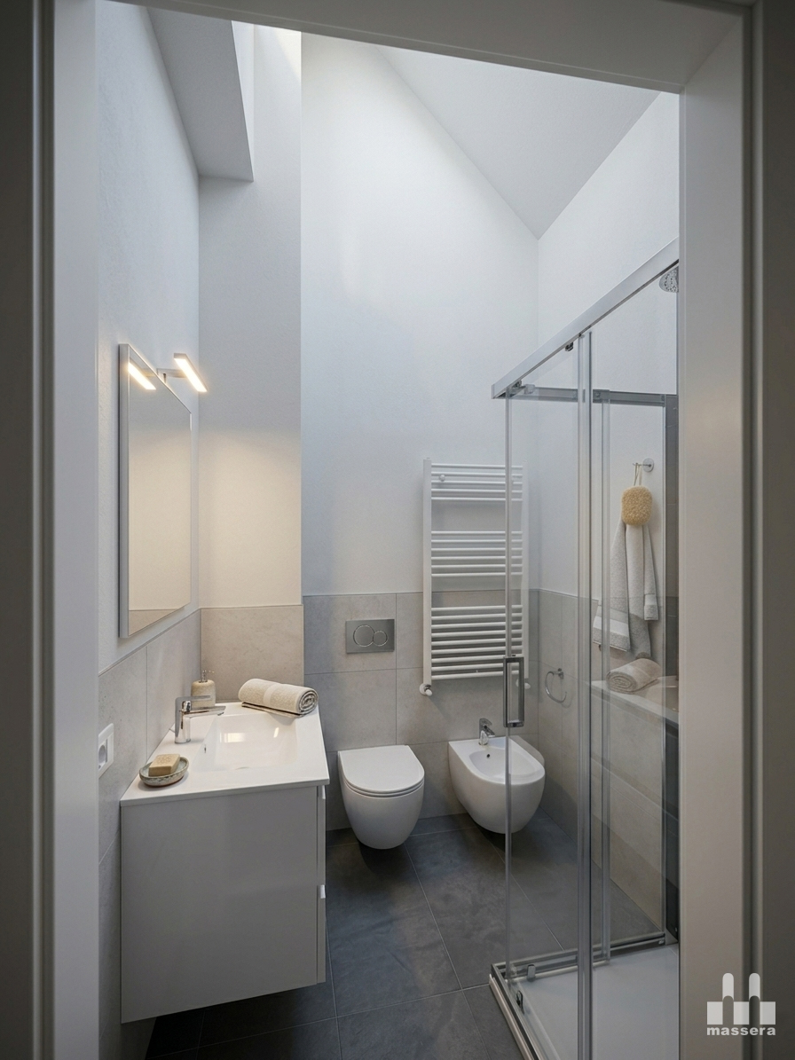 Bagno privato – dettagli interni Residenza Universitaria Preziosina Milano